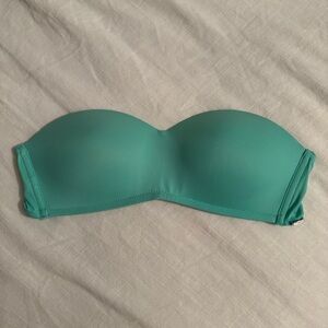 VS Pink Strapless Teal Bikini Top